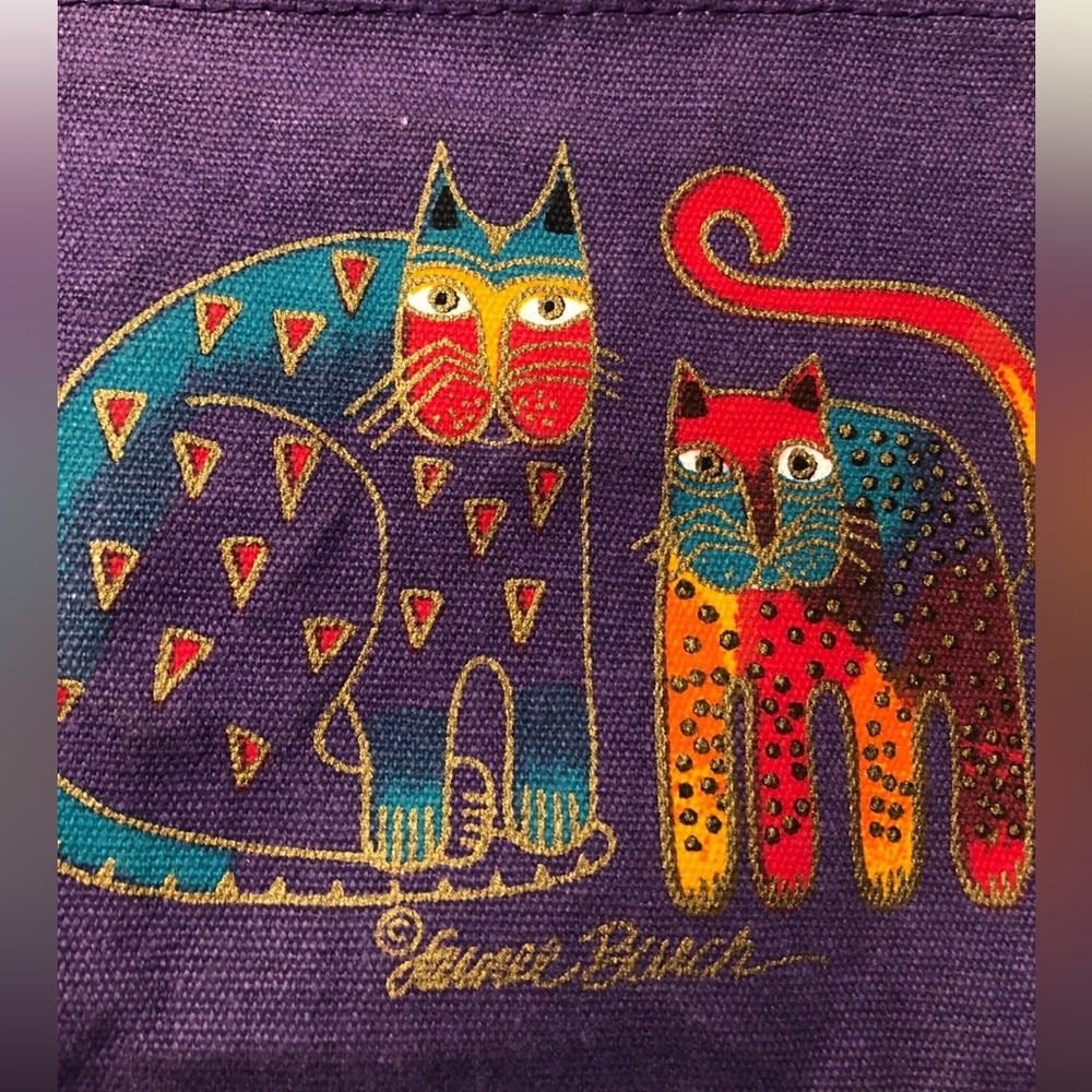 Laurel Burch Fantastic Felines Book w/ Feline Friends Zipper Pouch Cosmetic Bag - Picture 7 of 14